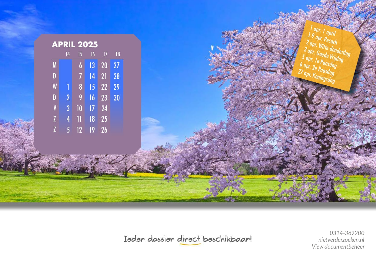 Kalender View De View-kalender is er weer - View documentbeheer