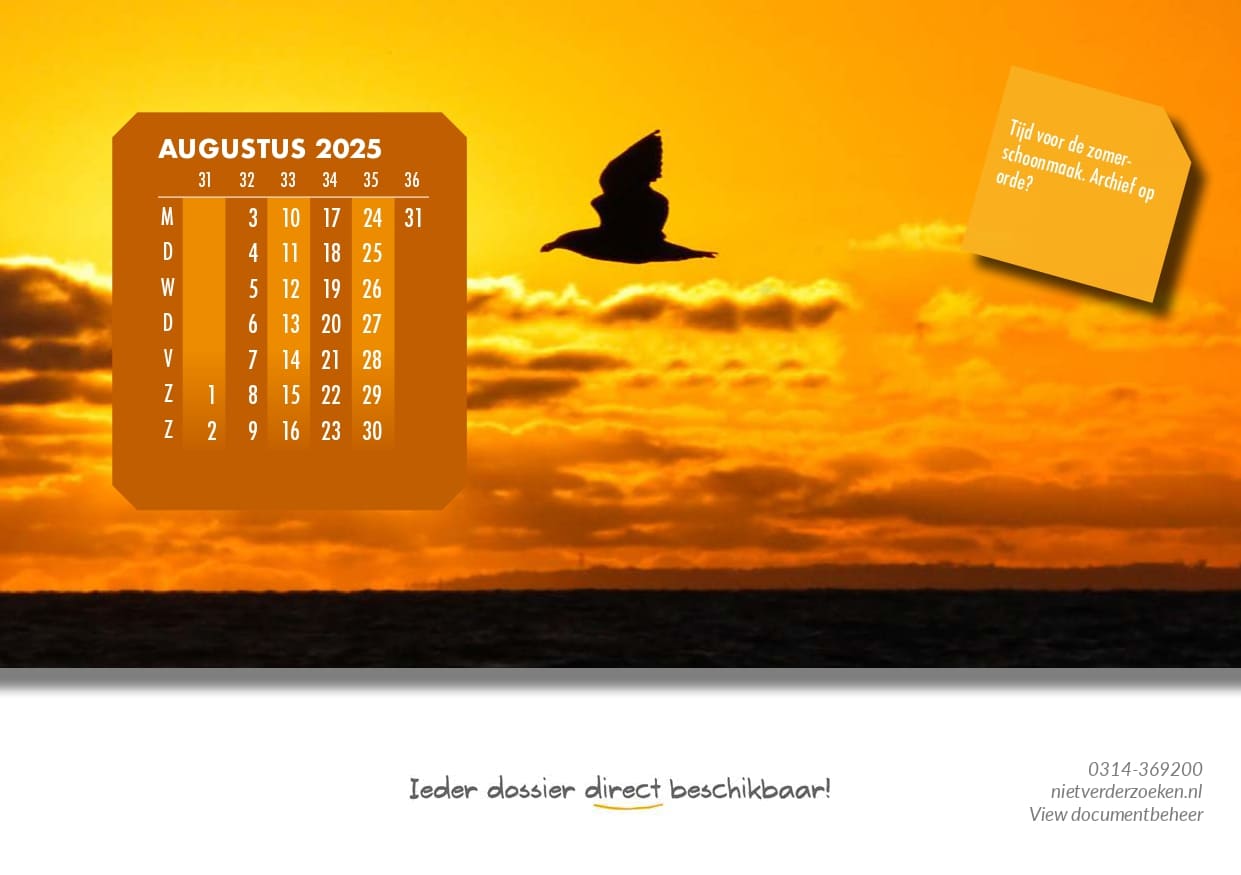 Kalender View De View-kalender is er weer - View documentbeheer